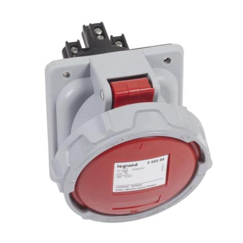 PRISE A ENTRAXE UNIFIE P17 IP66/67 63A - 380V~ à 415V~ - 3P+T 555588 LEGRAND