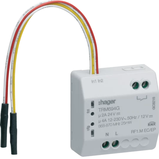 MODULE 1 SORTIE LPD 4A + 2 ENTREES KNX HAGER TRM694G