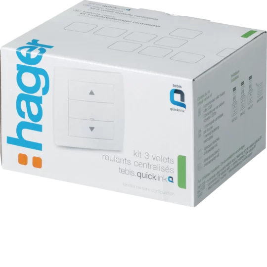 KIT 3 VOLETS ROULANT + CMD GROUPE WKT720B QUICKLINK HAGER