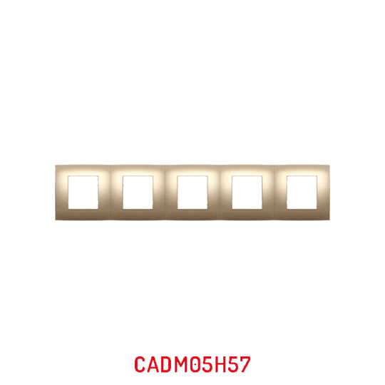 MULTICADRE 5POSTES HORIZONTAL CHAMPAGNE PRESTIGE MILLENIUM CADM05H57/05 LAP