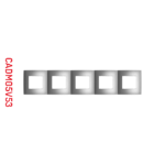 MULTICADRE 5POSTES HORIZONTAL ALUMINIUM CLAIRE CADM05H53/05  PRESTIGE MILLENIUM LAP