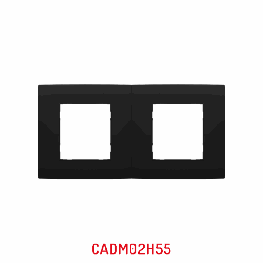 MULTICADRE 2POSTES HORIZONTAL CARBONE MATE CADM02H55/10 PRESTIGE MILLENIUM LAP