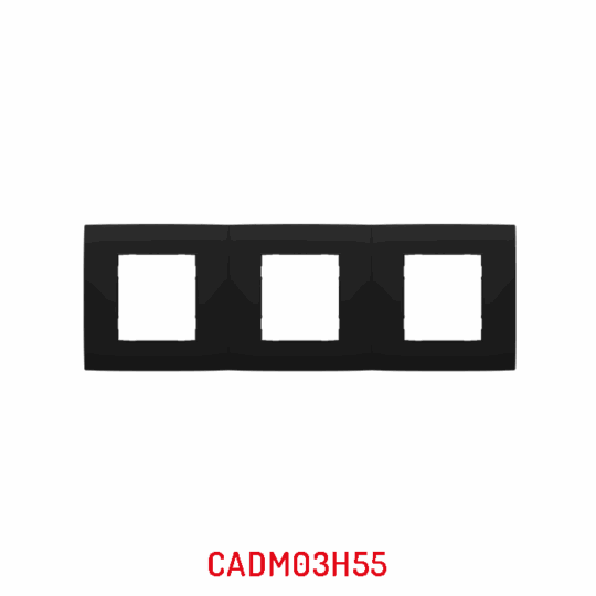 MULTICADRE 3POSTES HORIZONTAL CARBONE MATE CADM03H55/05 PRESTIGE MILLENIUM LAP