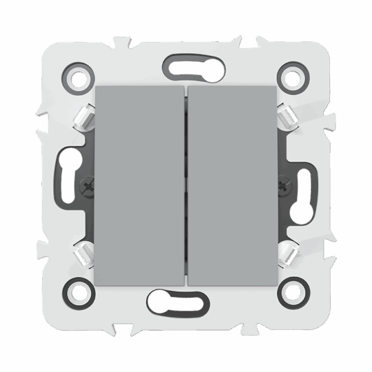 INTERRUPTEUR DOUBLE ALLUMAGE VA ET VIENT MECANISME GRIS CLAIRE MEC10913GRC7 MILLENIUM LAP