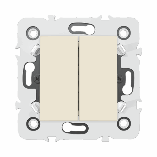 INTERRUPTEUR DOUBLE ALLUMAGE VA ET VIENT MECANISME MARFIL MILLENIUM MEC10913MRF2 LAP