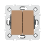 INTERRUPTEUR DOUBLE ALUMAGE VA ET VIENT MECANISME MARRON MILLENIUM MEC10913MR5 LAP