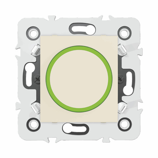 BOUTON POUSSOIRE LUMINEUX MECANISME ROND MARFIL MILLENIUM MEC10915MRF2 LAP