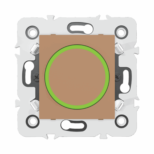 BOUTON POUSSOIRE LUMINEUX MECANISME ROND MARRON MILLENIUM MEC10915MR5 LAP