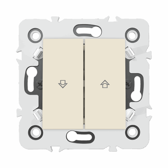 BOUTON POUSSOIRE VOLET ROULANT MECANISME MARFIL MEC10927MRF2 MILLENIUM LAP