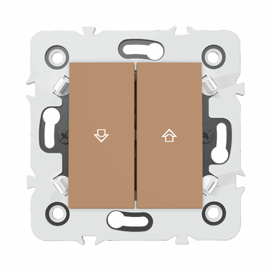 BOUTON POUSSOIRE VOLET ROULANT MECANISME MARRON MILLENIUM MEC10927MR5 LAP