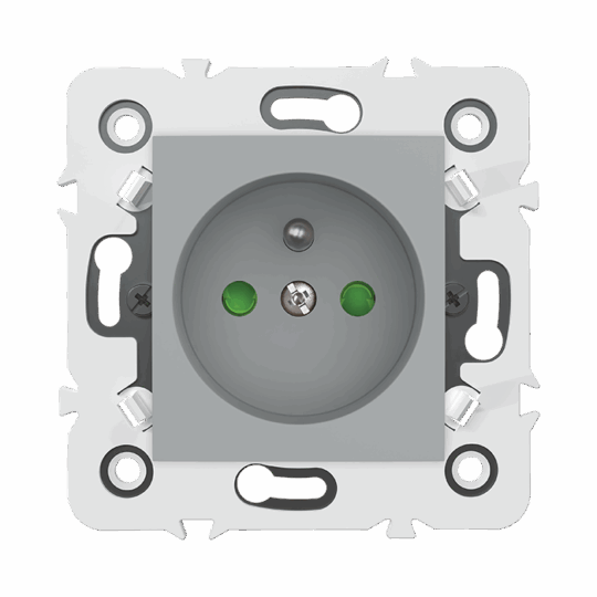 PRISE 2P+T MECANISME GRIS CLAIRE MILLENIUM MEC20919GRC7 LAP