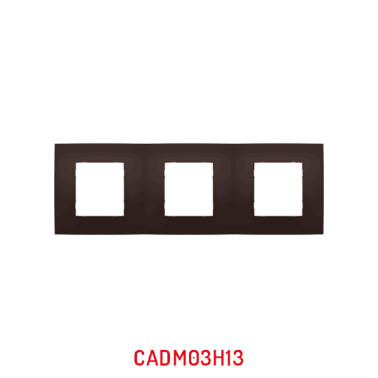 MULTICADRE 3POSTES HORIZONTAL MARRON FONCE  NATURE MILLENIUM CADM03H13/05 LAP