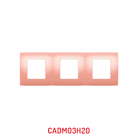 MULTICADRE 3POSTES HORIZONTAL SAUMON DECO MILLENIUM CADM03H20/05 LAP