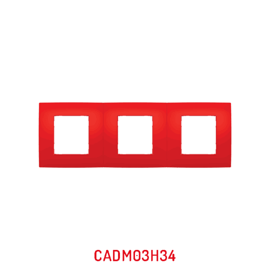 MULTICADRE 3POSTES HORIZONTAL ROUGE DECO MILLENIUM CADM03H34/05 LAP