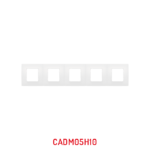 MULTICADRE 5POSTES HORIZONTAL BLANC  NATURE MILLENIUM CADM05H10/05 LAP