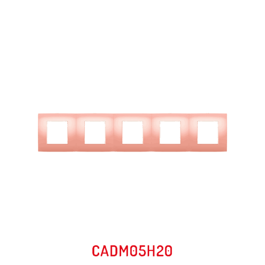 MULTICADRE 5POSTES HORIZONTAUX SAUMON DECO MILLENIUM CADM05H20/05 LAP