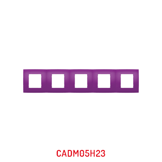 MULTICADRE 5POSTES HORIZONTAUX VIOLET DECO MILLENIUM CADM05H23/05 LAP