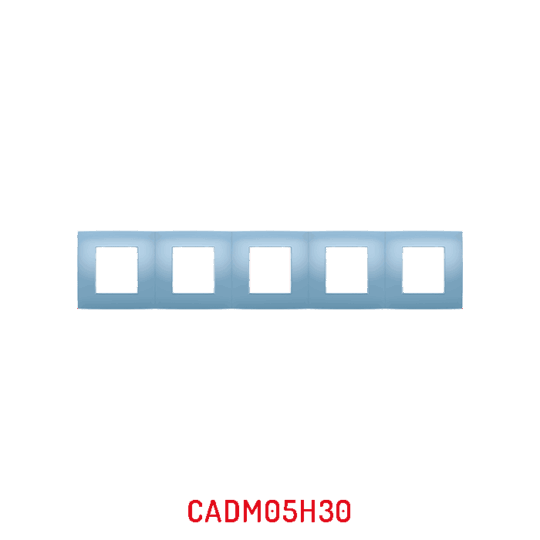MULTICADRE 5POSTES HORIZONTAUX BLEU AZUR DECO MILLENIUM CADM05H30/05 LAP