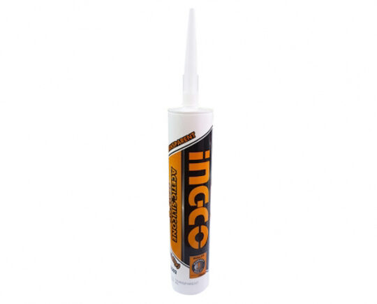 MASTIC SILICONE ACETIQUE ETIC TRANSPARENT 300ml HASS02 INGCO