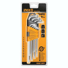 JEU DE CLES MALES ET TORX COURTES EN ETUI HHKSET0181 INGCO