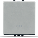 BOUTON POUSSOIR AVEC VOYANT TOUCHE LARGE SILVER 16A 250V ALPHA 7105LMS STIEL