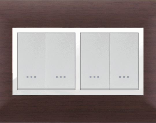 MULTICADRE 2POSTES BOIS FONCE CP193M 4M (2+2) ALPHA ELEGANCE 704/4WD1 STIEL