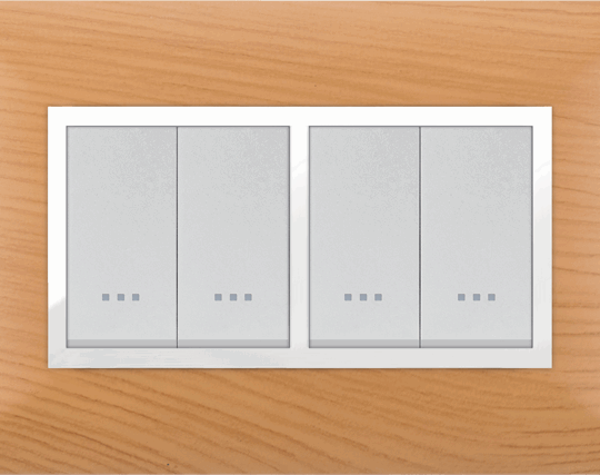 MULTICADRE 2POSTES BOIS CLAIRE 4M (2+2) ALPHA ELEGANCE 704/4WL1 STIEL