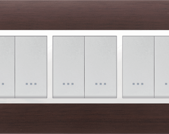 MULTICADRE 3POSTES BOIS FONCE CP193M 6M (2+2+2) ALPHA ELEGANCE 704/6WD1 STIEL