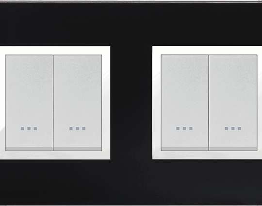 MULTICADRE 2POSTES VERRE NOIR 4M (2+2) ALPHA PRESTIGE 707/24VN STIEL