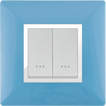 CADRE 1POSTE BLEU UNI 2M ALPHA ELEGANCE 704/2BPU STIEL