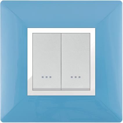 CADRE 1POSTE BLEU UNI 2M ALPHA ELEGANCE 704/2BPU STIEL