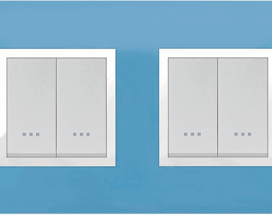 MULTICADRE 2POSTES BLEU UNI 4M (2+2) ALPHA ELEGANCE 704/4BPU STIEL