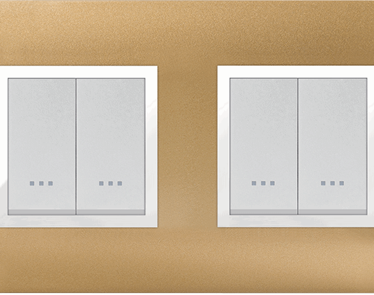 MULTICADRE 2POSTES HORIZONTAL DORE UNI 4M (2+2) ALPHA ELEGANCE 704/4DU STIEL