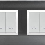 MULTICADRE 2POSTES NOIR METAL 4M (2+2) ALPHA ELEGANCE 704/4NMU STIEL