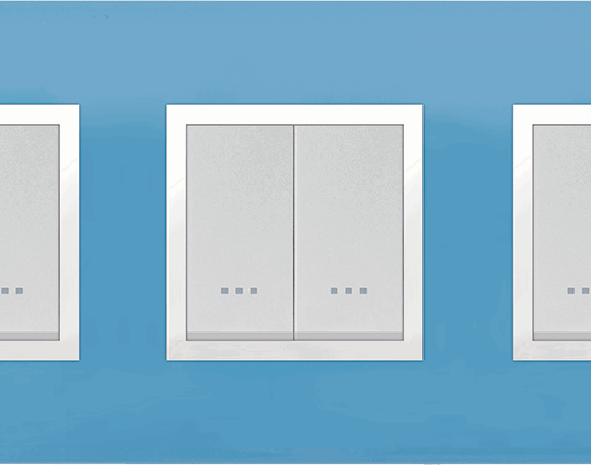 MULTICADRE 3POSTES BLEU UNI 6M (2+2+2) ALPHA ELEGANCE 704/6BPU STIEL