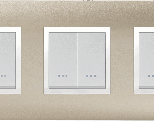 MULTICADRE 3POSTES CHAMPAGNE UNI 6M (2+2+2) ALPHA ELEGANCE 704/6CU STIEL