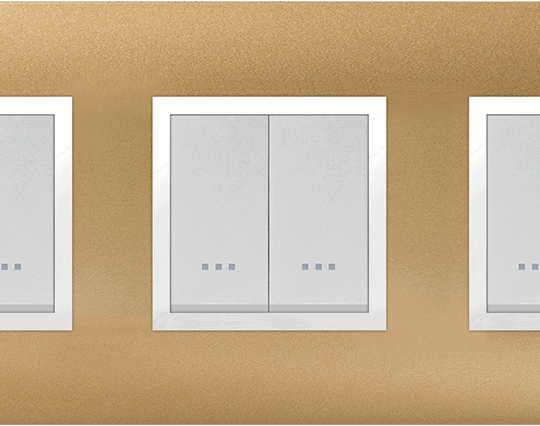 MULTICADRE 3POSTES DORE UNI 6M (2+2+2) ALPHA ELEGANCE 704/6DU STIEL