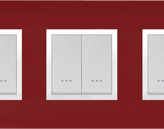 MULTICADRE 3POSTES ROUGE BORDEAU 6M (2+2+2) ALPHA ELEGANCE 704/6RBU STIEL