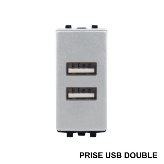 PRISE USB DOUBLE 2,1A ALPHA BLANC 7096M STIEL