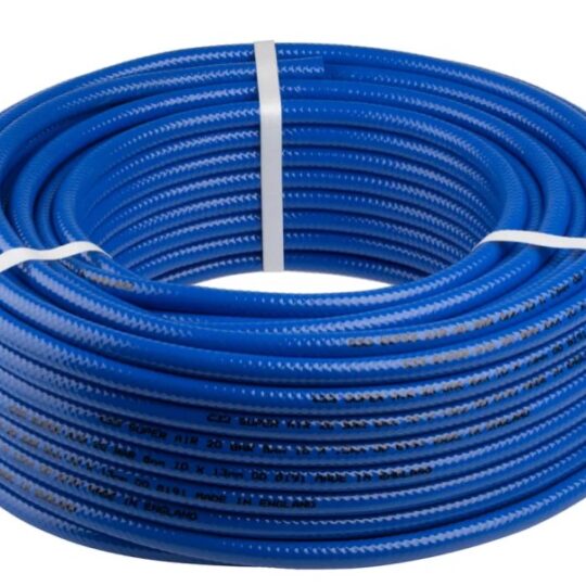 TUYAU D'AIRE COMPRIME 8MM PU 20 BARRES BLEU AU METRE LINEAIRE