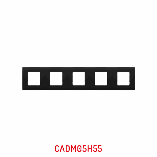 MULTICADRE 5POSTES HORIZONTAL CARBONE MATE CADM05H55/05 PRESTIGE MILLENIUM LAP