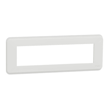 PLAQUE DE FINITION 8 MODULES BLANC UNICA NU411818 SCHNEIDER