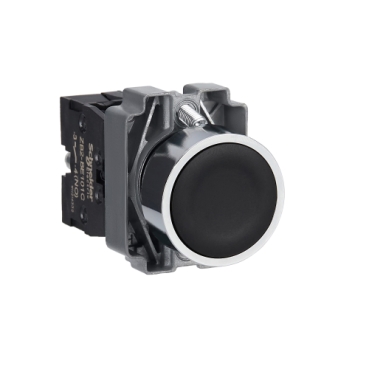 BOUTON POUSSOIR NOIR DIAM 22 A IMPULSION XB2BA21C SCHNEIDER