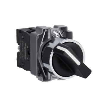 BOUTON TOURNANT NOIR DIAM 22 A MANETTE 2 POSIT XB2BD21C SCHNEIDER