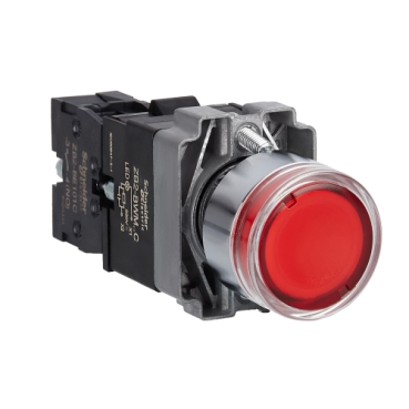 BOUTON POUSSOIR LUMINEUX LED ROUGE 220V-1NO XB2BW34M1C-R SCHNEIDER