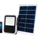 PROJECTEUR LED SOLAIRE 100W 4000K AVEC PANNEAU DEPORTE + DETECTEUR DE MOUVEMENT + TELECOMMANDE LED-TE-100W-B PROTEC