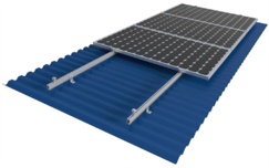 SUPPORT POUR TOLE EN ALU POUR 4 PANNEAUX