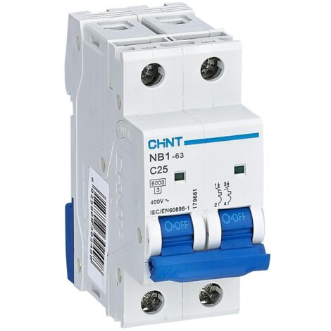 DISJONCTEUR DIFFERENTIEL 6KA 1P+N C20, 30MA NB2LE 1P+N 6KA C20 30MA AC 689003 CHINT