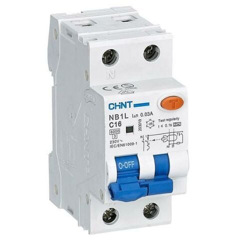 DISJONCTEUR DIFFERENTIEL 6KA 1P+N C25, 300MA NB2LE 1P+N 6KA C25 300MA AC 324507 CHINT