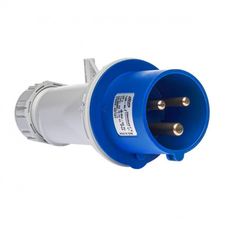 FICHE MALE 2P+T 32A NXTC-332P6h/250V POUR PRISE INDUSTRIELLE IP44 441444 CHINT